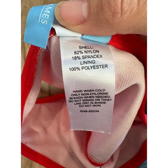 NWT Draper James Solid Basic High Waisted Red Bikini Bottom Size Small - Picture 3 of 5